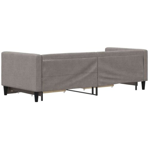  Dnevni krevet na razvlačenje smeđesivi 80 x 200 cm od tkanine Slike