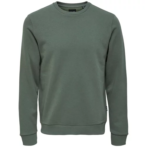 Only & Sons Sweater majica 'Ceres' smaragdno zelena