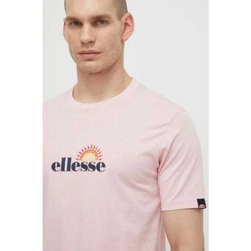 Ellesse Bombažna kratka majica Trea T-Shirt moška, roza barva, SHV20126