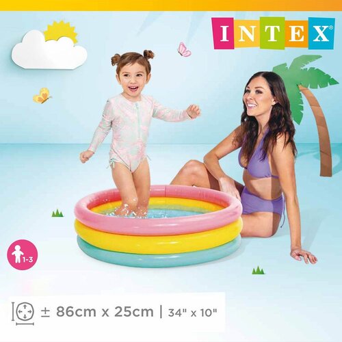 Intex bazen na napuhavanje 3 boje 86 x 25 cm Slike