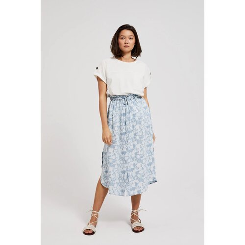 Moodo Women&amp;#039;s midi skirt with flowers - blue Slike