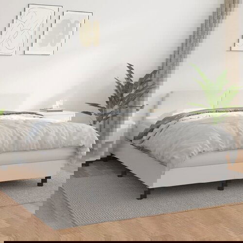  The Living Store Box spring postelja z vzmetnico bel 140x190 cm umetno usnje - Box Spring Postelja, (21448809) Slike