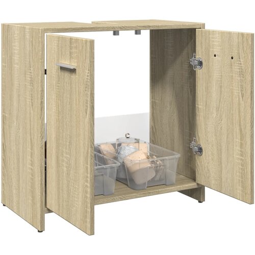 vidaXL Omarica za umivalnik sonoma hrast 60x33x60 cm inženirski les Cene