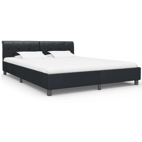  Okvir za krevet od umjetne kože crni 180 x 200 cm - Crna 180 x 200 cm Cijene