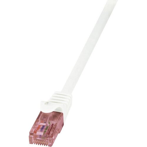 Logilink CQ2101U RJ45 omrežni kabel\, Patch kabel CAT 6 U/UTP 15.00 m bela ognjevaren\, z za&scaron;čitnim zapornim zatičem 1 kos, (20418634) Cene