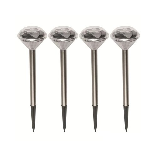 Home Solarna vrtna LED lampa, metalna, set 4 komada, 200 mAh - MX 802/4 Slike