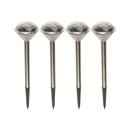 Home Solarna vrtna LED lampa, metalna, set 4 komada, 200 mAh - MX 802/4