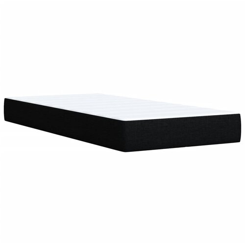  Krevet s oprugama i madracem crni 100 x 200 cm od tkanine Slike