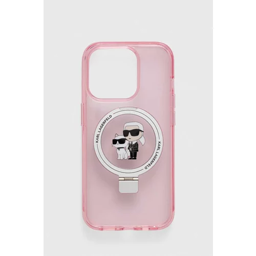 Karl Lagerfeld Etui za telefon iPhone 15 Pro 6.1 roza barva