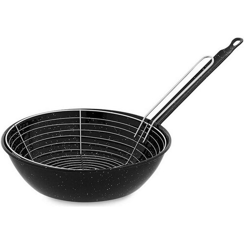  Tava za prženje s ko&amp;scaron;arom Vaello Crna Emajlirani Čelik (&amp;Oslash; 26 cm) Slike