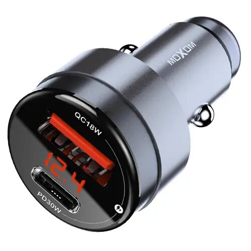  Auto punjač Moxom MX-VC44 USB-A 18W+Type-C PD30W bez kabla Slike