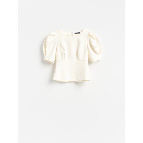 Reserved Bluza puf-rukava - krem Cene