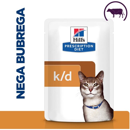 Hill’s prescription diet cat veterinarska dijeta k/d govedina 12x85g Cene