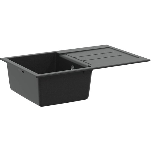 vidaXL Umivalnica Črna 780 x 500 mm 80% Kvarc in 20% Smola Cene