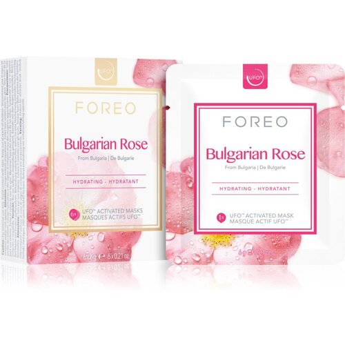 Foreo UFO&amp;trade; Bulgarian Rose vlažilna maska 6 x 6 g Slike