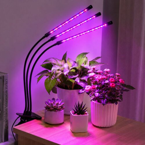  LED lampa za uzgoj i osvjetljavanje biljaka, trostruki moduli, kopča Slike