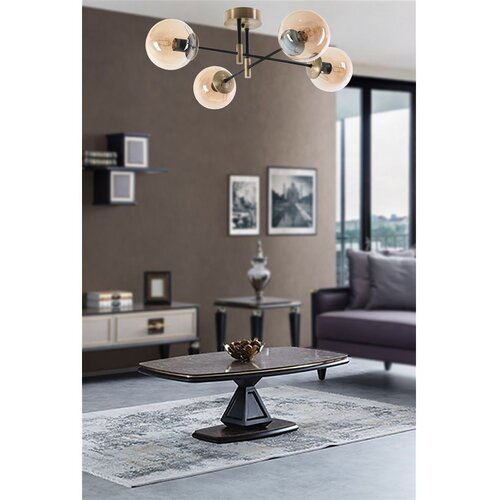 Opviq Dolunay 4 L&amp;uuml; Eskitme Bal Camlı Avize Copper Chandelier Slike
