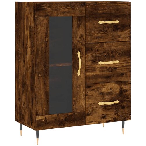 Maison Chic Komoda - Predalnik dimljeni hrast 69,5x34x90 cm inženirski les, (21718204) Slike