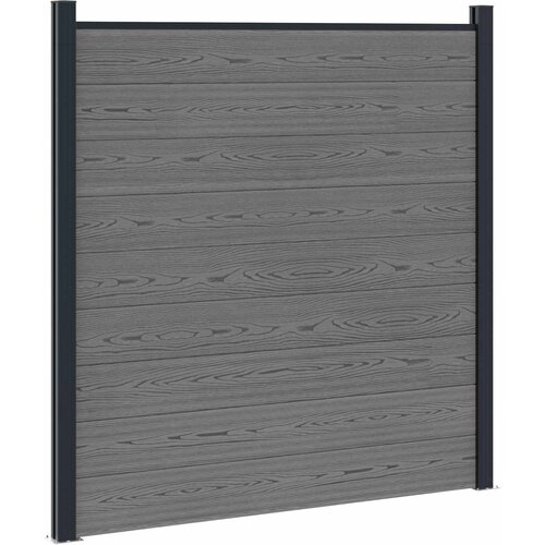 vidaXL Plo&scaron;ča ograje WPC in aluminij Siva, (5000249565) Cene