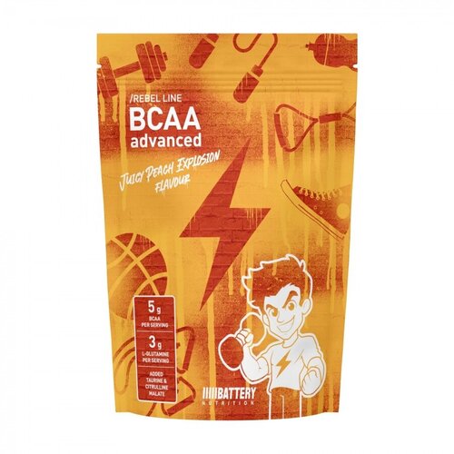 Battery Nutrition Aminokiseline BCAA Advanced Rebel, Breskva, 380g Slike