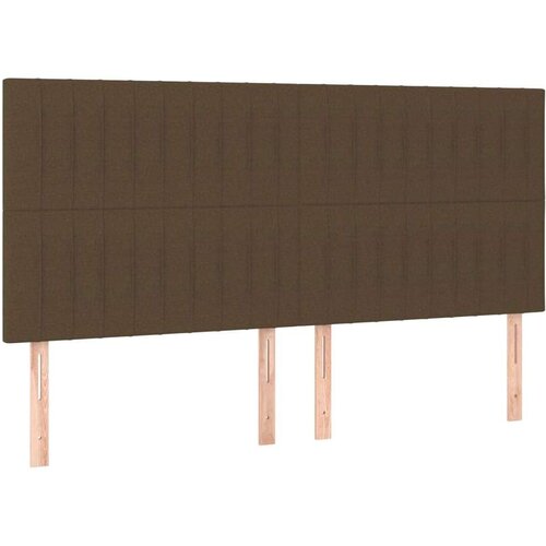  Krevet s oprugama i madracem tamnosmeđi 180x200 cm tkanina Slike
