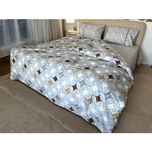 posteljina za francuski ležaj D6, 200x220cm, siva Slike
