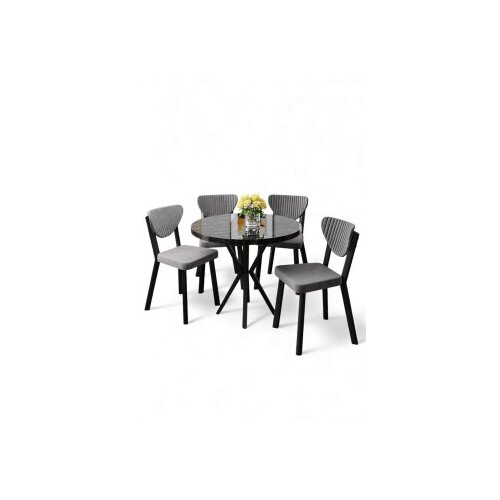 Hanah home Trpezarijski set, 5 dijelova, Svijetlosiva Cijene