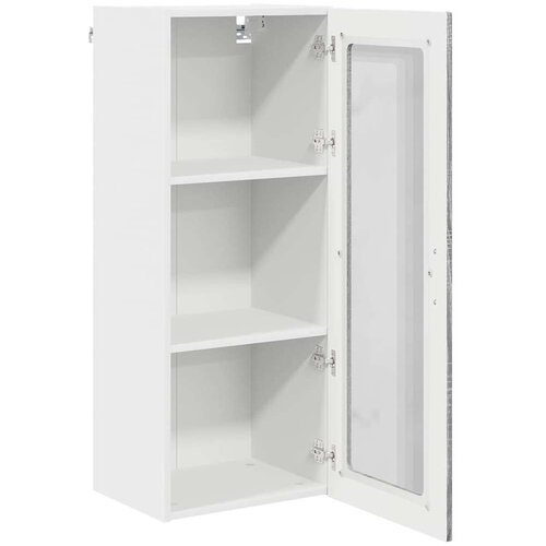 VidaXL Zidni kuhinjski ormarić s policom Siva Sonoma 40 x 31 x 100 cm Slike