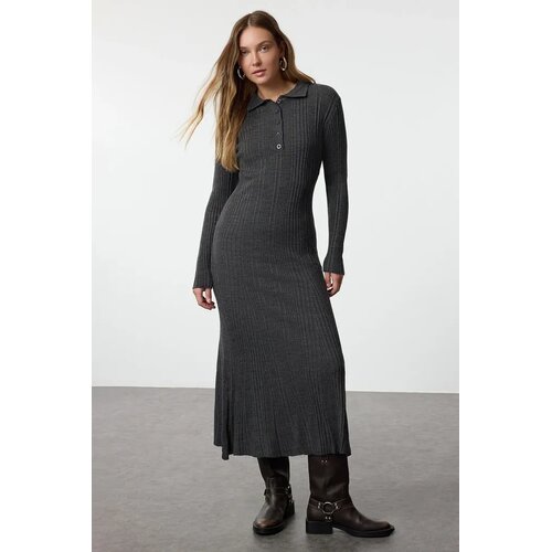 Trendyol Modest Ženska haljina Tctaw25Eb00131, Tamnosiva Cene