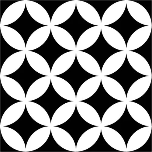 Mayolica Azulejos DISTRICT CIRCLES BLACK 20x20 SM360 Slike