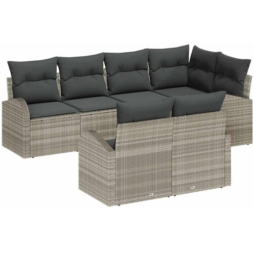  Sjedeća garnitura za vrt 7 kom. Svijetlo siva poliratan Svjetlosiva 234 x 124 x 85 cm Cijene