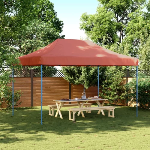 vidaXL Zložljivi pop-up šotor za zabave terakota 440x292x315 m
