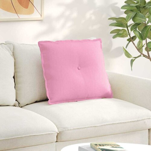 vidaXL Poglavni vzglavnik Roza 60 x 19 x 50 cm blago Cene