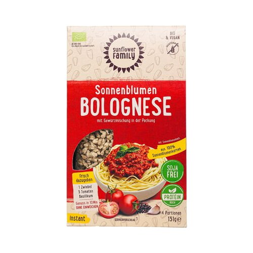 SunflowerFamily Bio granule sončničnih semen - mešanica za Bolognese omako Cene