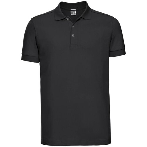 RUSSELL Men&amp;#039;s T-shirt Stretch Polo R566M 95% smooth cotton ring-spun 5% Lycra 205g/210g Slike