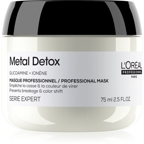 L&amp;acute;Or&amp;eacute;al Paris Serie Expert Metal Detox globinsko hranilna maska za barvane in po&amp;scaron;kodovane lase 75 ml Slike