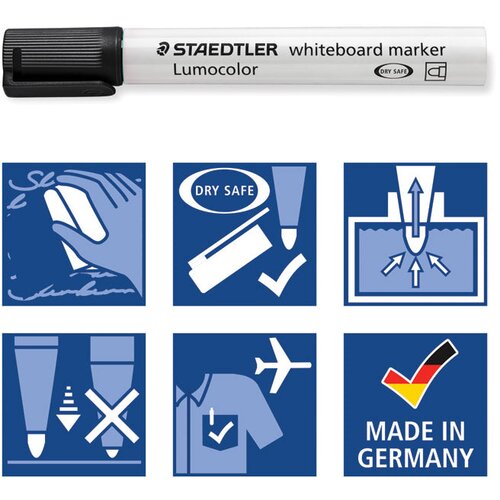  ZA BIJELU PLOČU 2MM RECIKLIRANI LUMOCOLOR STAEDTLER 351-9 CRNI Slike