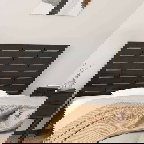  Zidno uzglavlje crni 81x3x63 cm od masivne borovine Cene