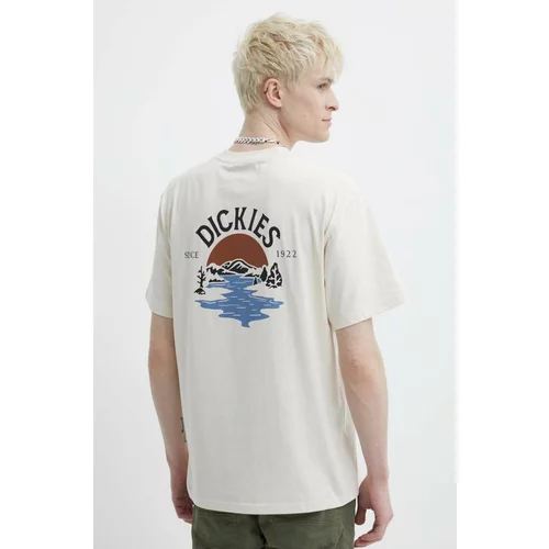 Dickies Pamučna majica BEACH TEE SS za muškarce, boja: bež, s tiskom, DK0A4YRD