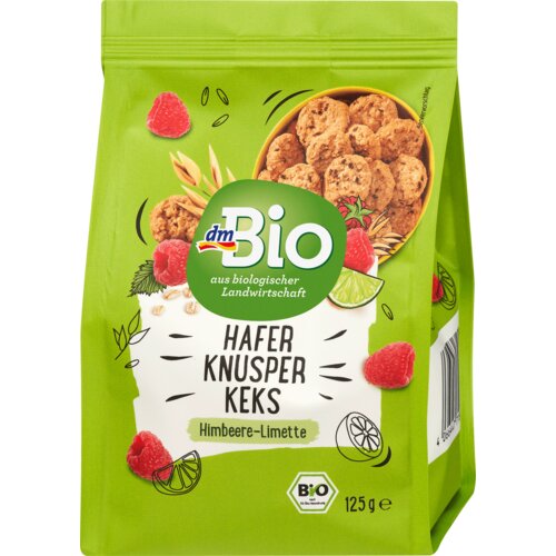 dmBio Hrskavi keks od ovsa sa malinom i limetom 125 g Cene