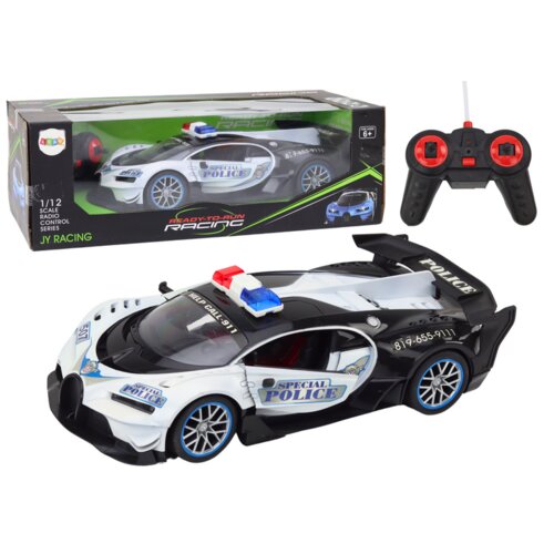  Auto na daljinsko upravljanje RC Police Car in 1:12 - bijeli Cene