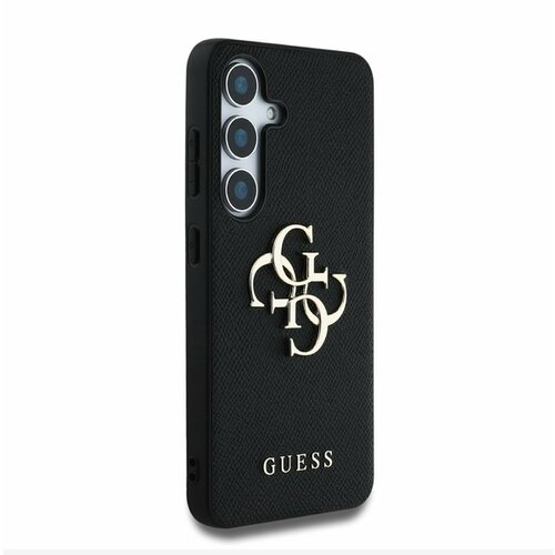 Guess PU Grained 4G Metal Logo Zadn&amp;iacute; Kryt pro Samsung Galaxy S25 Black Ovitek za telefon Vijolična Slike