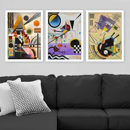 Wallity Set uramljenih slika 3BC_UN84644, 3 Dela Cene