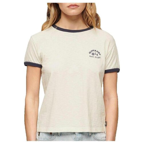 Superdry Majice s kratkimi rokavi T-shirt Athletic Essentials Beach Graphic Ringer Bela Cene