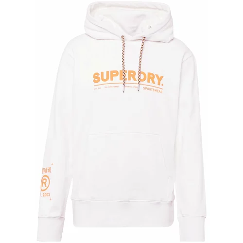 Superdry Sweater majica narančasta / bijela