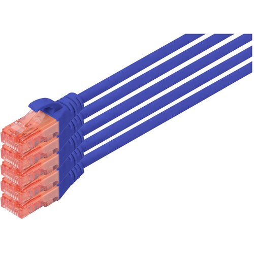 Digitus DK-1617-100-B-5 RJ45 omrežni kabel\, Patch kabel CAT 6 U/UTP 10.00 m modra 1 kos, (20519027) Cene