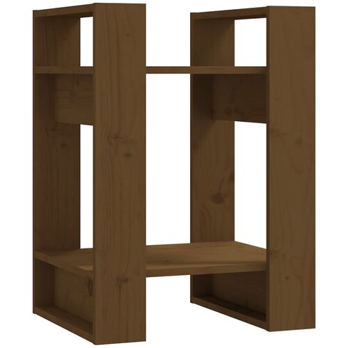 Maison Chic Knjižna omara - Knjižni regal medeno rjava 41x35x57 cm trdna borovina, (21725439) Cene