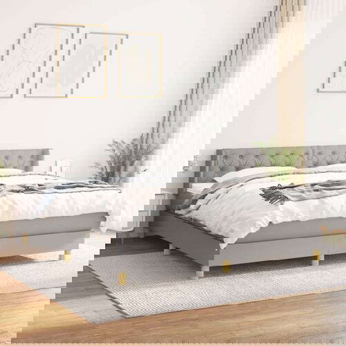  Box spring s madracem svjetlosiva 160x200 cm tkanina Cijene