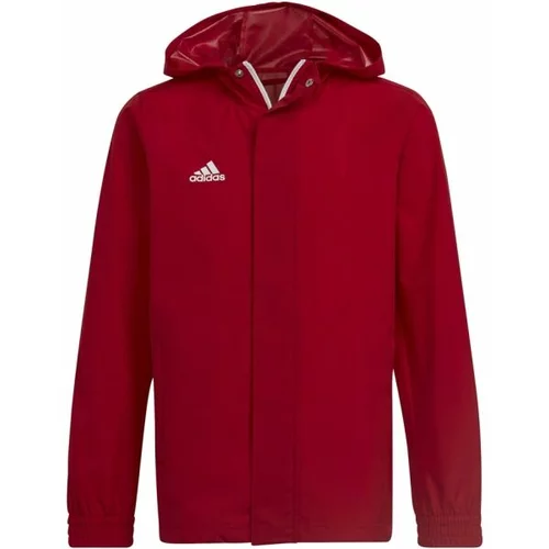 Adidas ENT22 AW JKTY Juniorska nogometna jakna, crvena, veličina