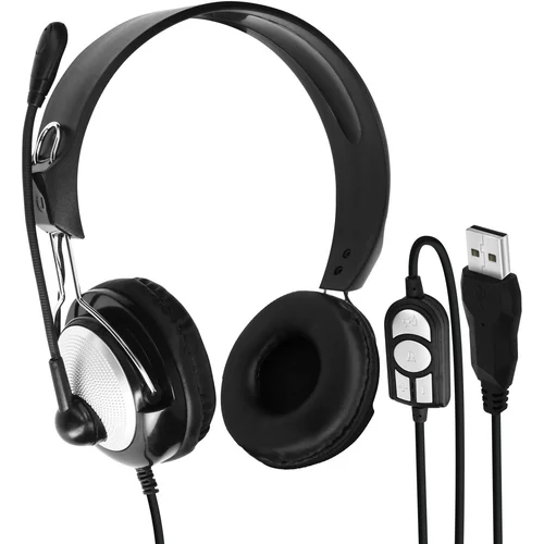 LINQ Žicne racunalniške slušalke z mikrofonom na nosilcu, gumbi za upravljanje - (20731508)